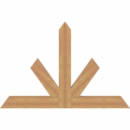 Ekena Millwork Saratoga Timber Gable Bracket, Western Red Cedar, 60"W x 40"H x 3 1/2"D x 5 1/2"F, 16/12 Pitch GBW060X40X0406SAR00SWR